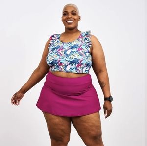 Nursing Swim Crop Top - Latched Mama 3X